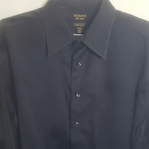 Murano Men's Black Dress Shirt - Picture 8 of 11